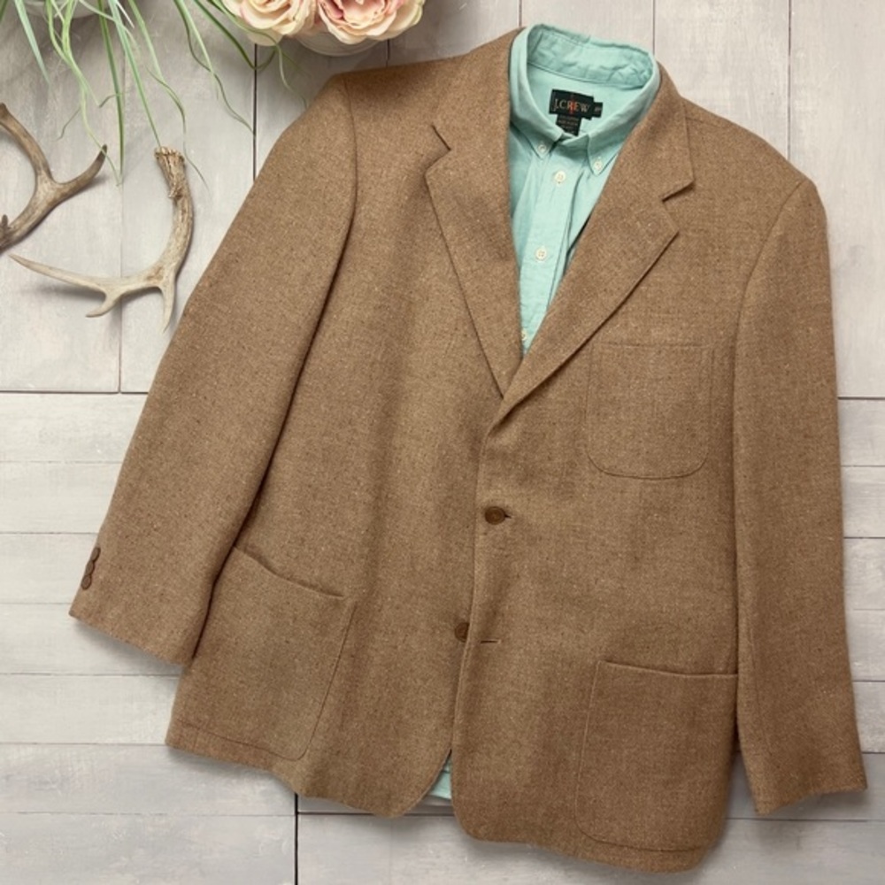 Vintage J.CREW Sports Coat Wool Alpaca Blend Made in USA